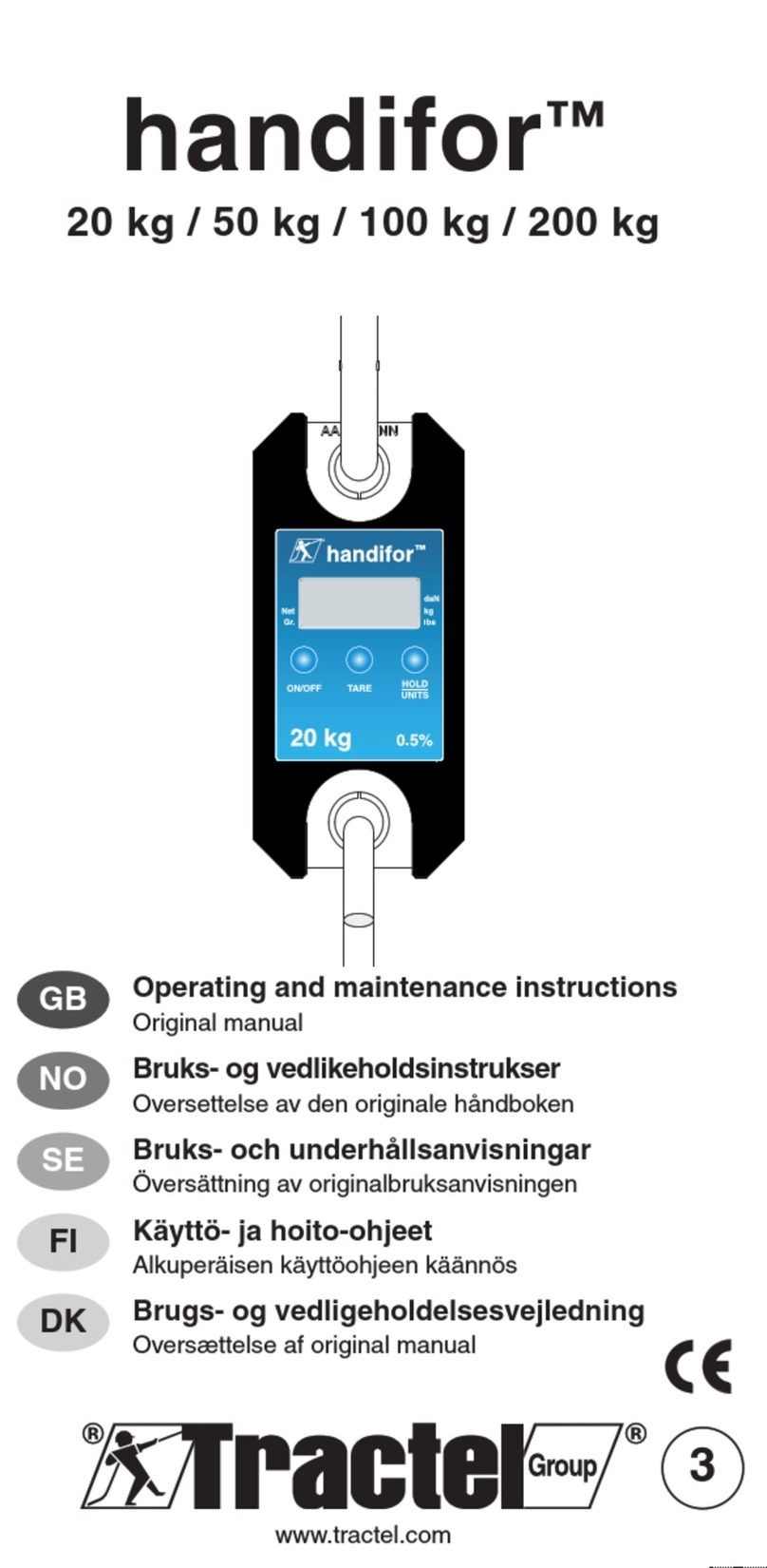 Tractel Handifor 20 Operating and maintenance instructions Tractel Handifor 20 Operating and maintenance instructions