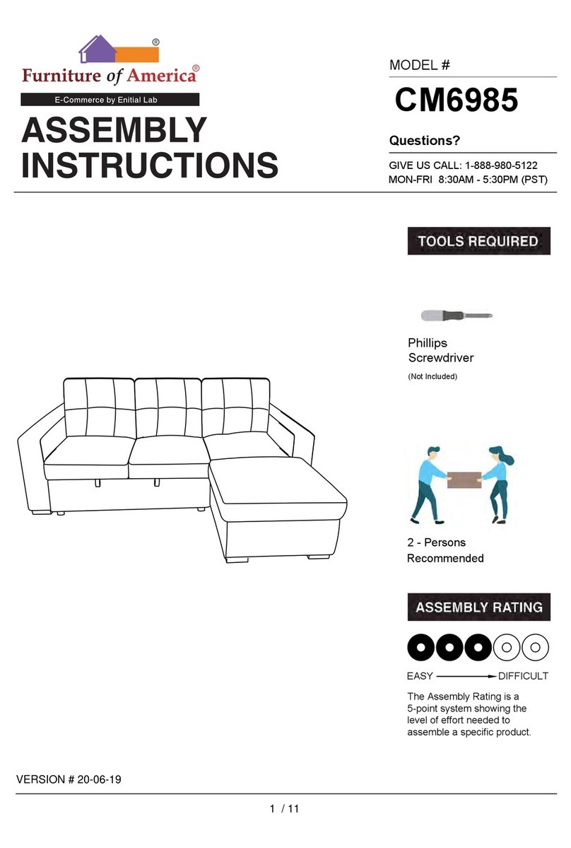 Furniture of America Jacob CM6985 Assembly instructions