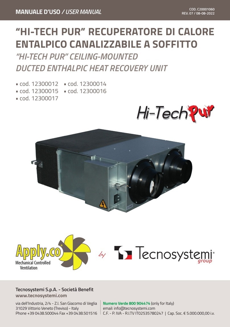 Tecnosystemi HI-TECH PUR 12300012 user manual