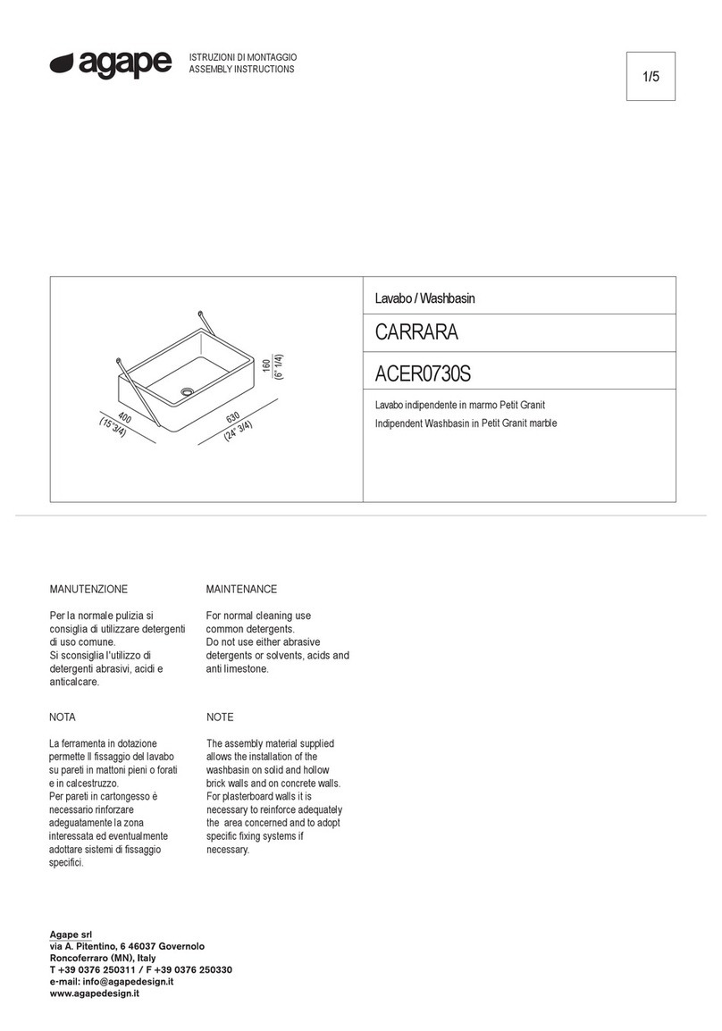 agape CARRARA ACER0730S Assembly instructions agape CARRARA ACER0730S Assembly instructions