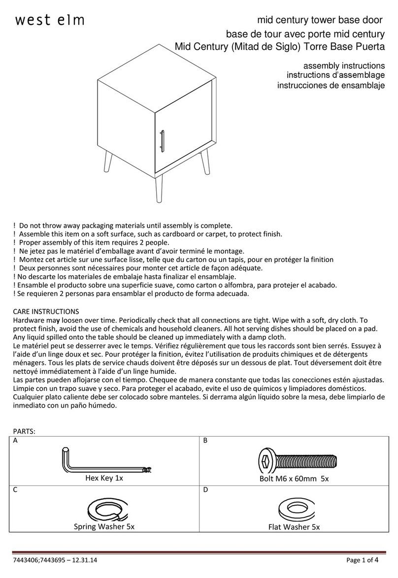 West Elm Mid century tower base door User manual West Elm Mid century tower base door User manual