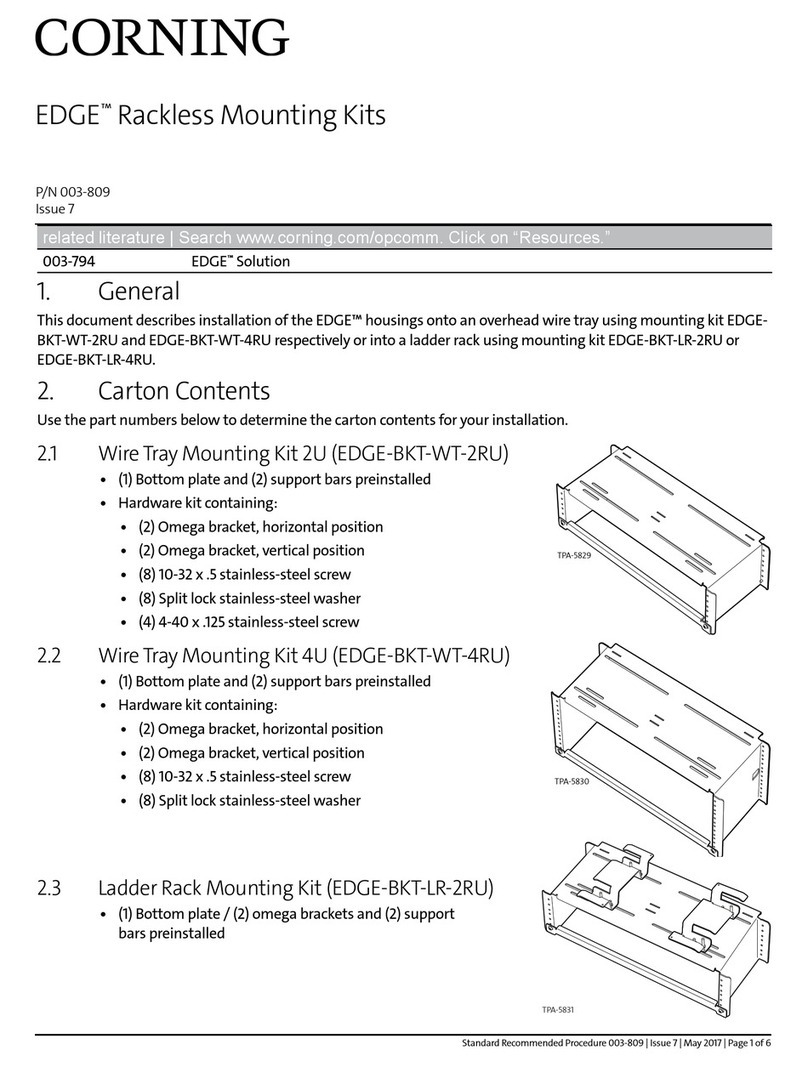 CORNING EDGE EDGE-BKT-WT-2RU User manual