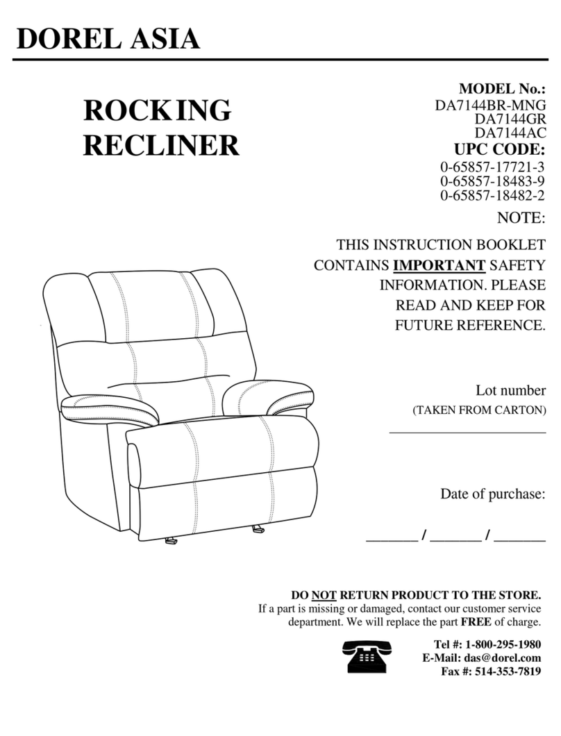 Dorel Asia DA7144BR-MNG User manual Dorel Asia DA7144BR-MNG User manual