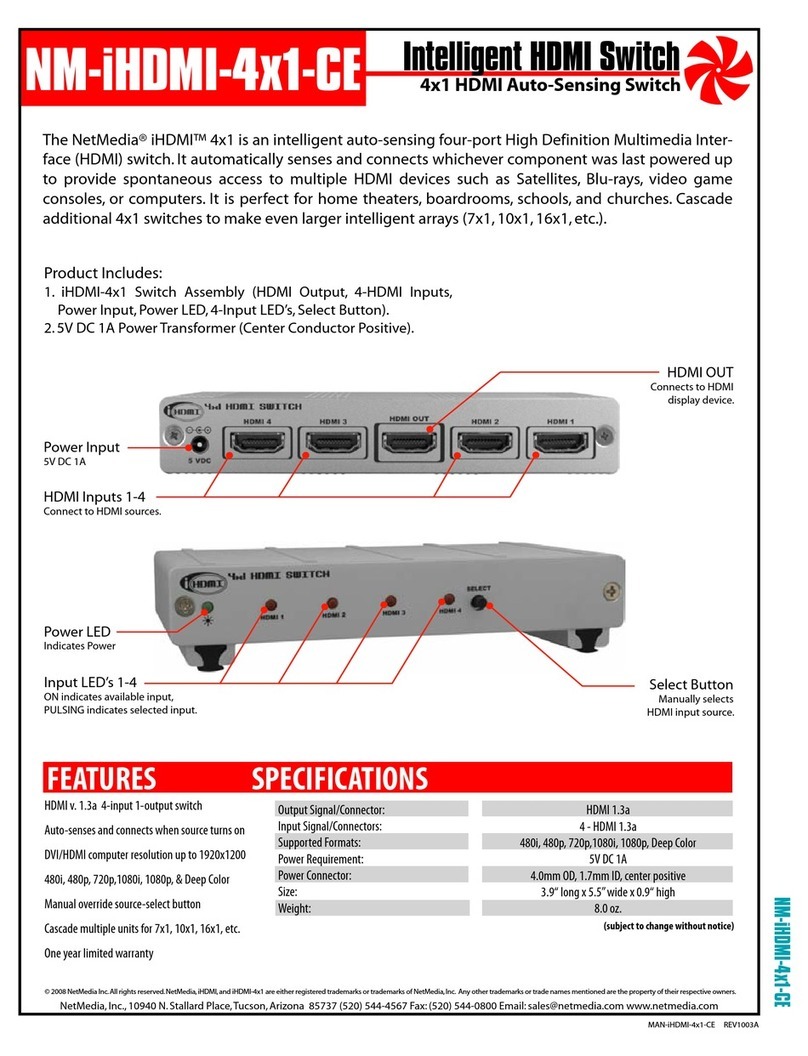 Net Media NM-iHDMI-4x1-CE manual