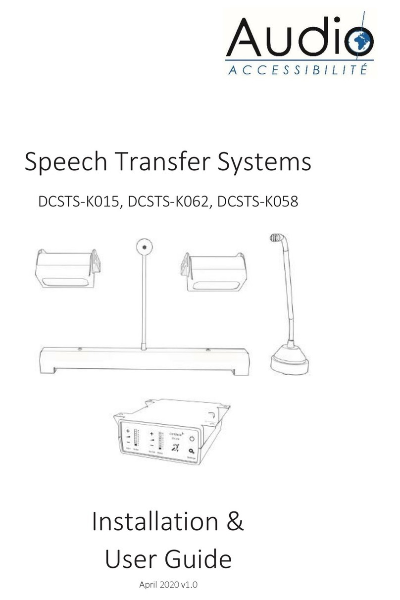 ARCHEAN Audio ACCESSIBILITE DCSTS-K015 Installation & user guide