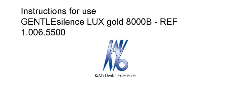 KaVo GENTLEsilence LUX gold 8000B Instructions for use