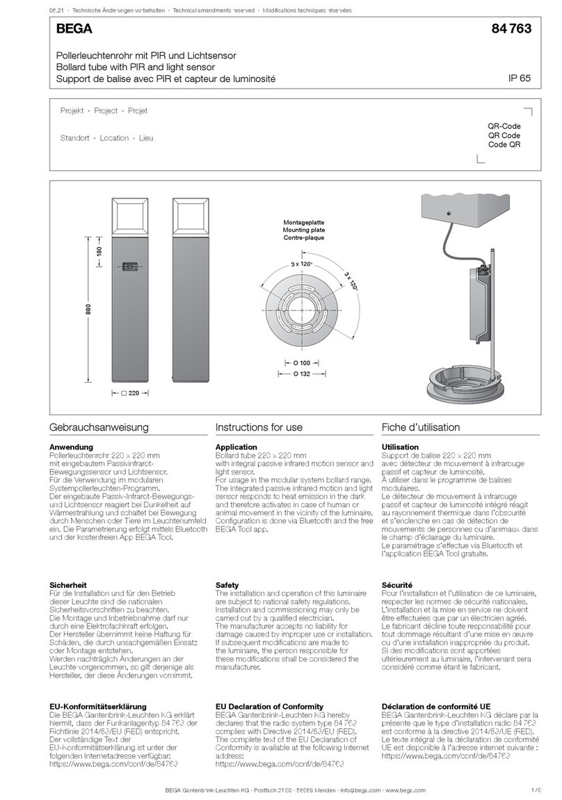 BEGA 84 763 User manual