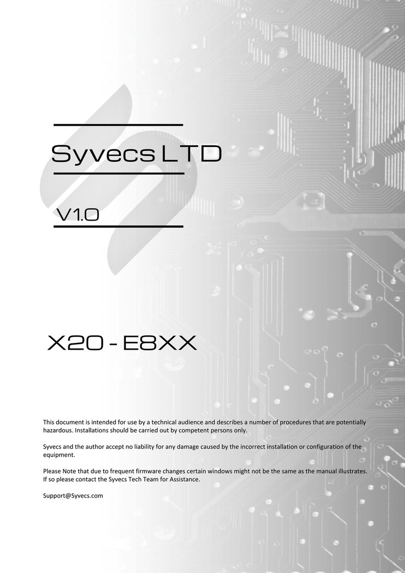 Syvecs X20-E8XX manual