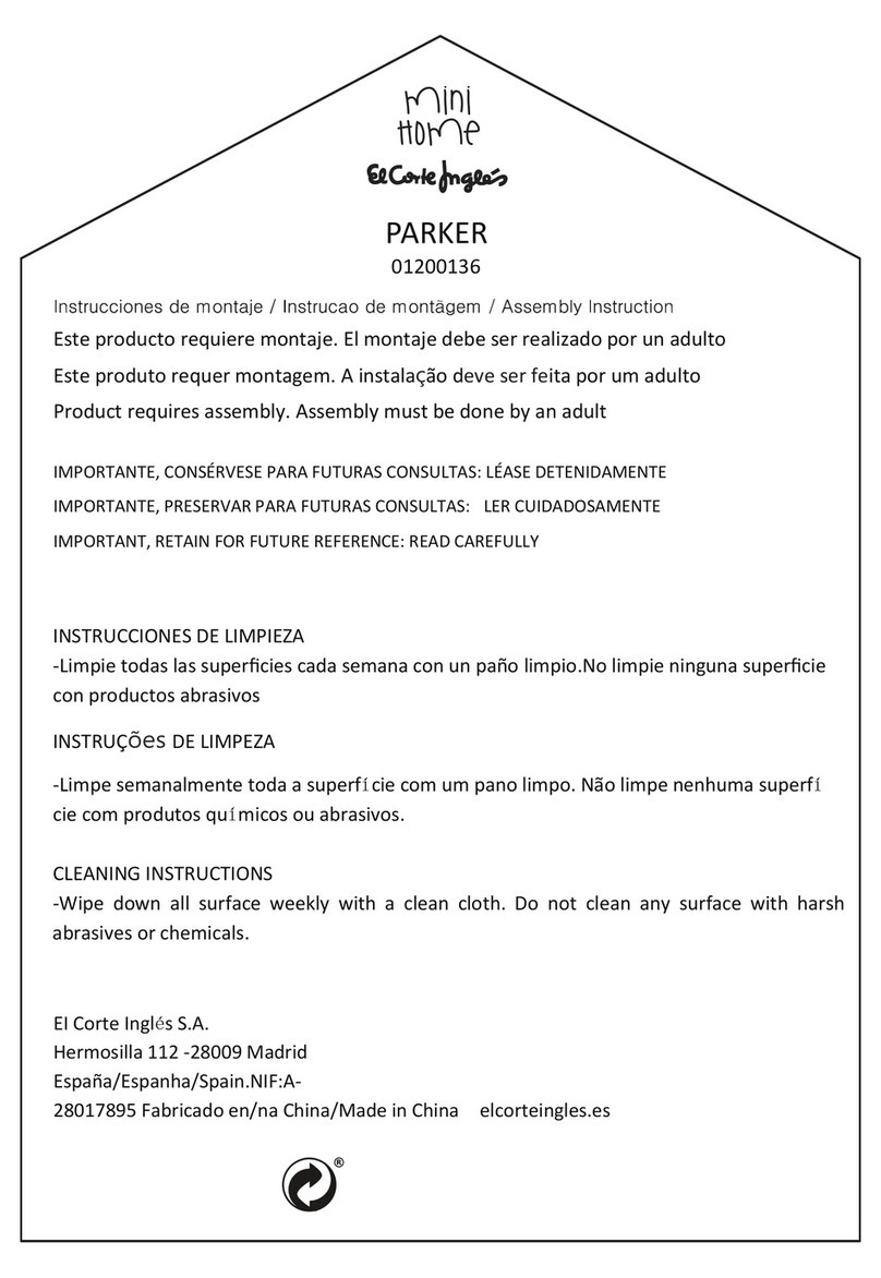 mini home PARKER 01200136 Assembly instruction mini home PARKER 01200136 Assembly instruction
