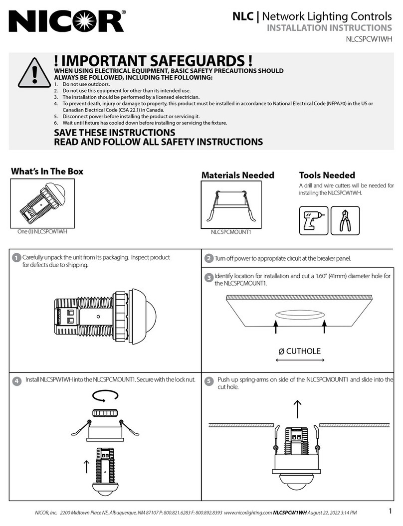NICOR NLCSPCW1WH installation instructions