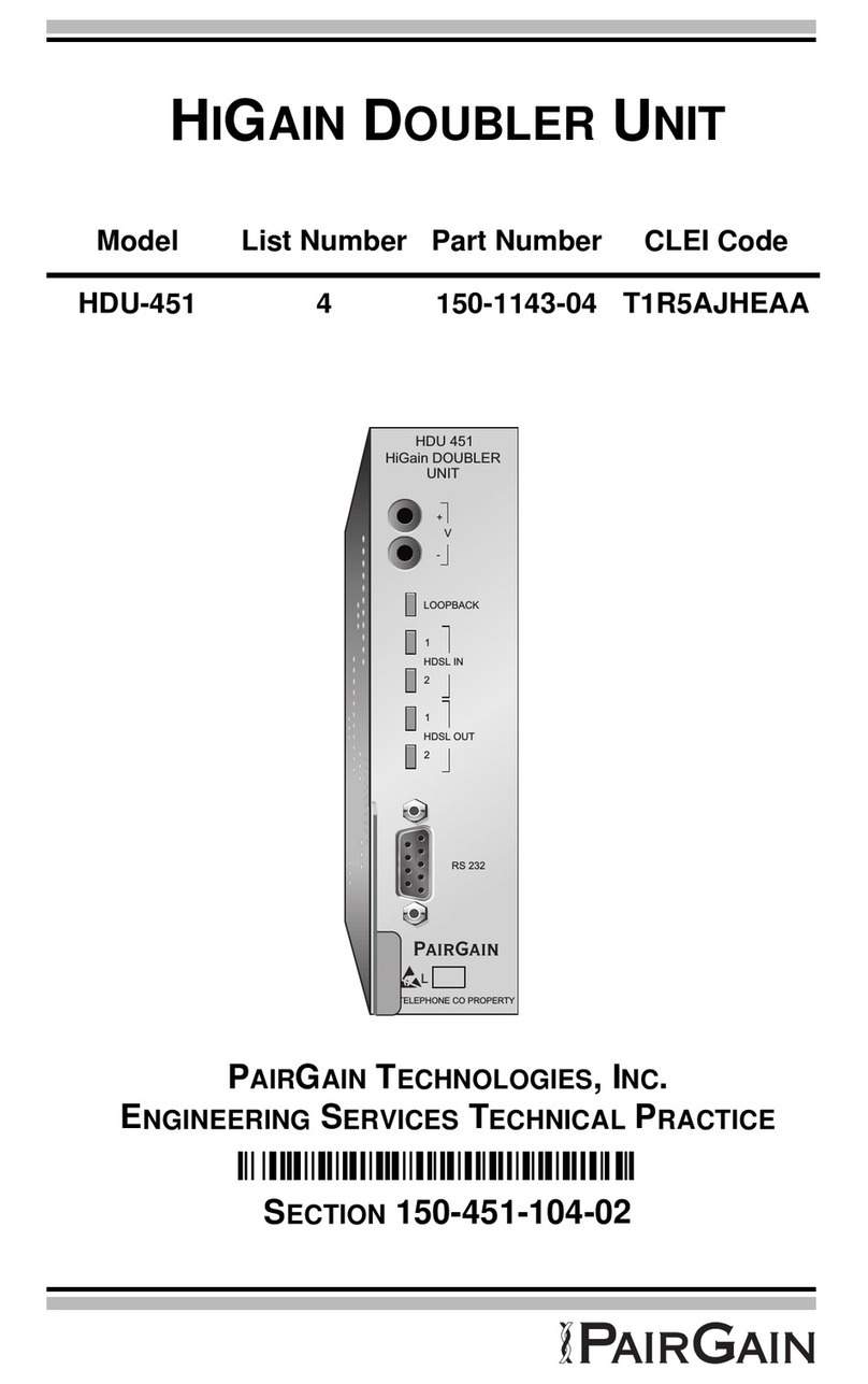 PairGain HiGain HDU-451 manual