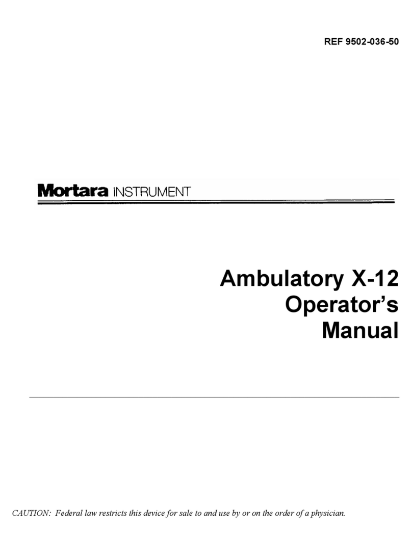 Mortara Instrument Ambulatory X-12 Operator's manual