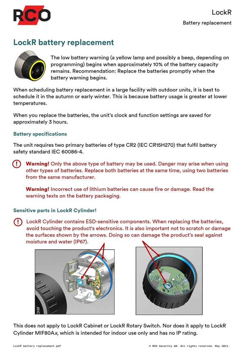 RCO LockR Battery Replacement