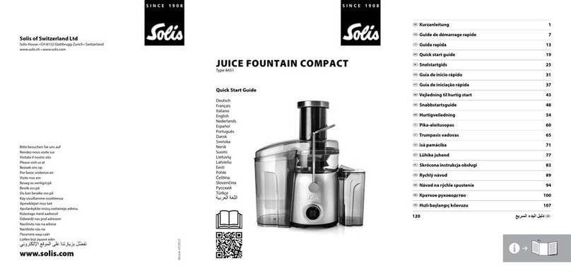 SOLIS JUICE FOUNTAIN COMPACT User manual