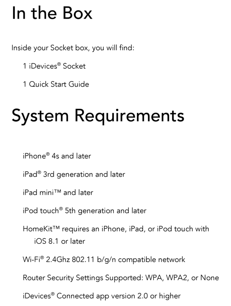 iDevices SOCKET User manual