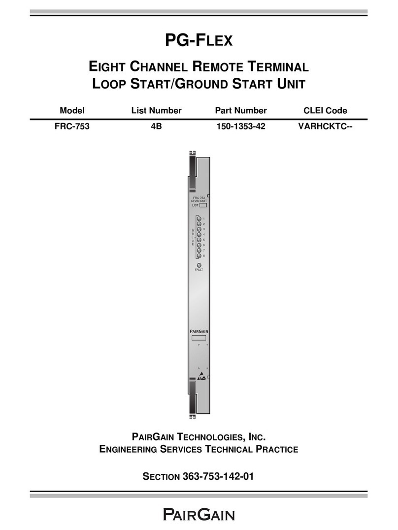 PairGain PG-Flex FRC-753 4B manual