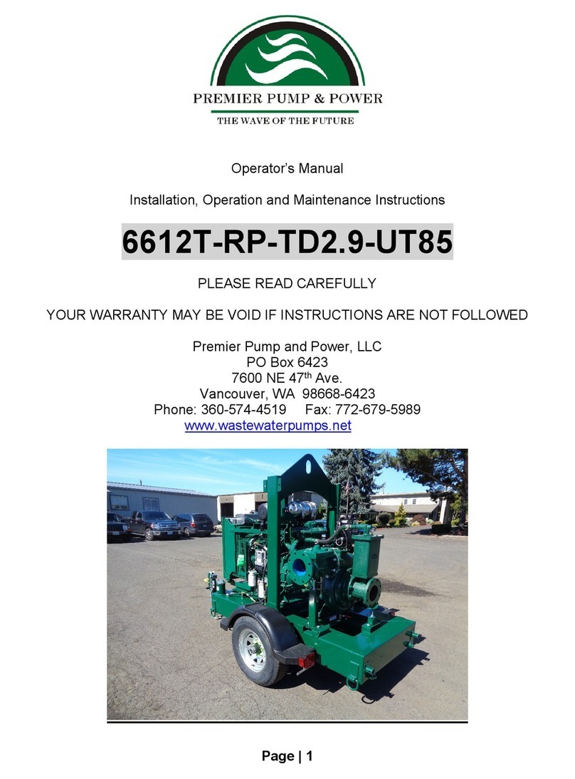 Premier pump & power 6612T-RP-TD2.9-UT85 Operator's manual