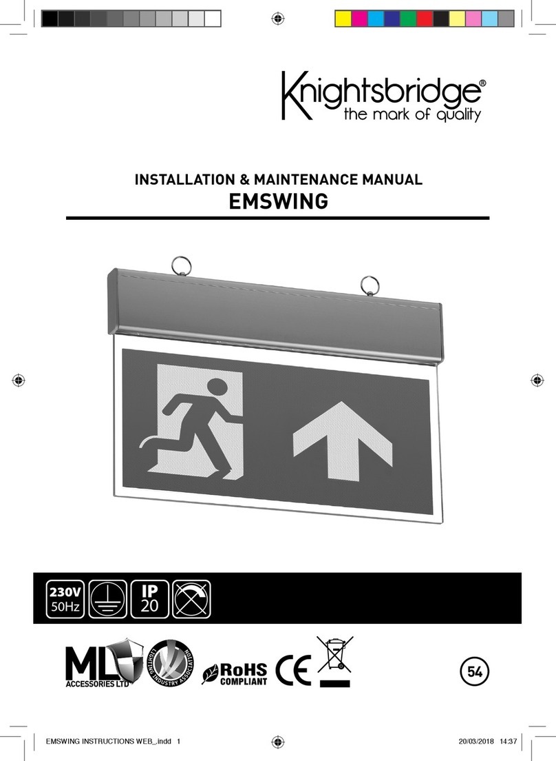 Knightsbridge EMSWING Installation & maintenance manual