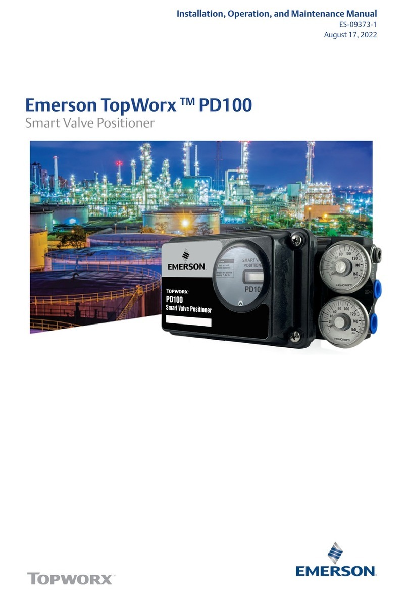 Emerson TopWorx PD100 Installation, operation and maintenance manual Emerson TopWorx PD100 Installation, operation and maintenance manual