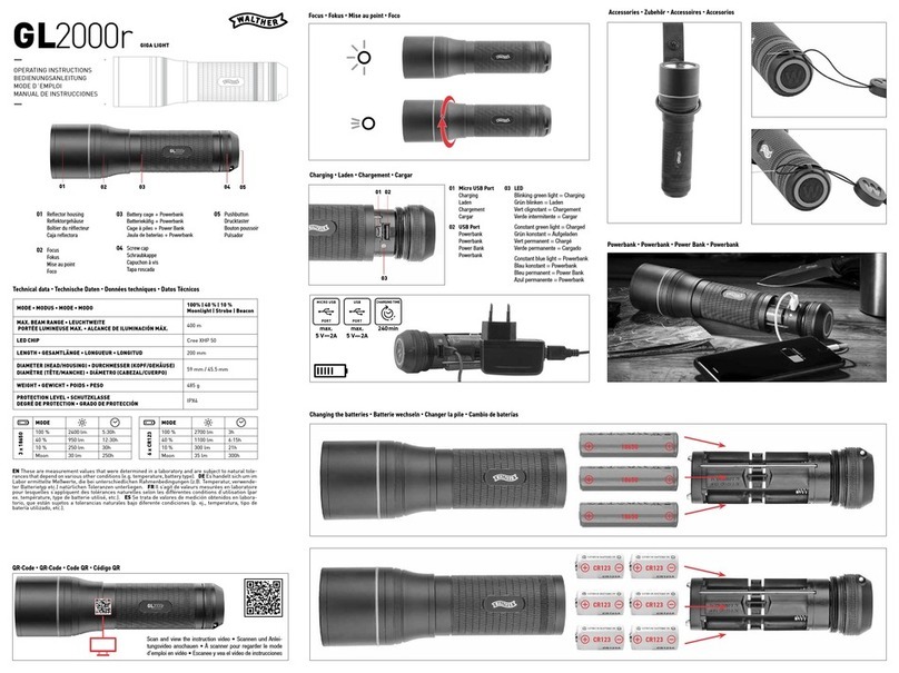 Umarex Walther GL2000r operating instructions