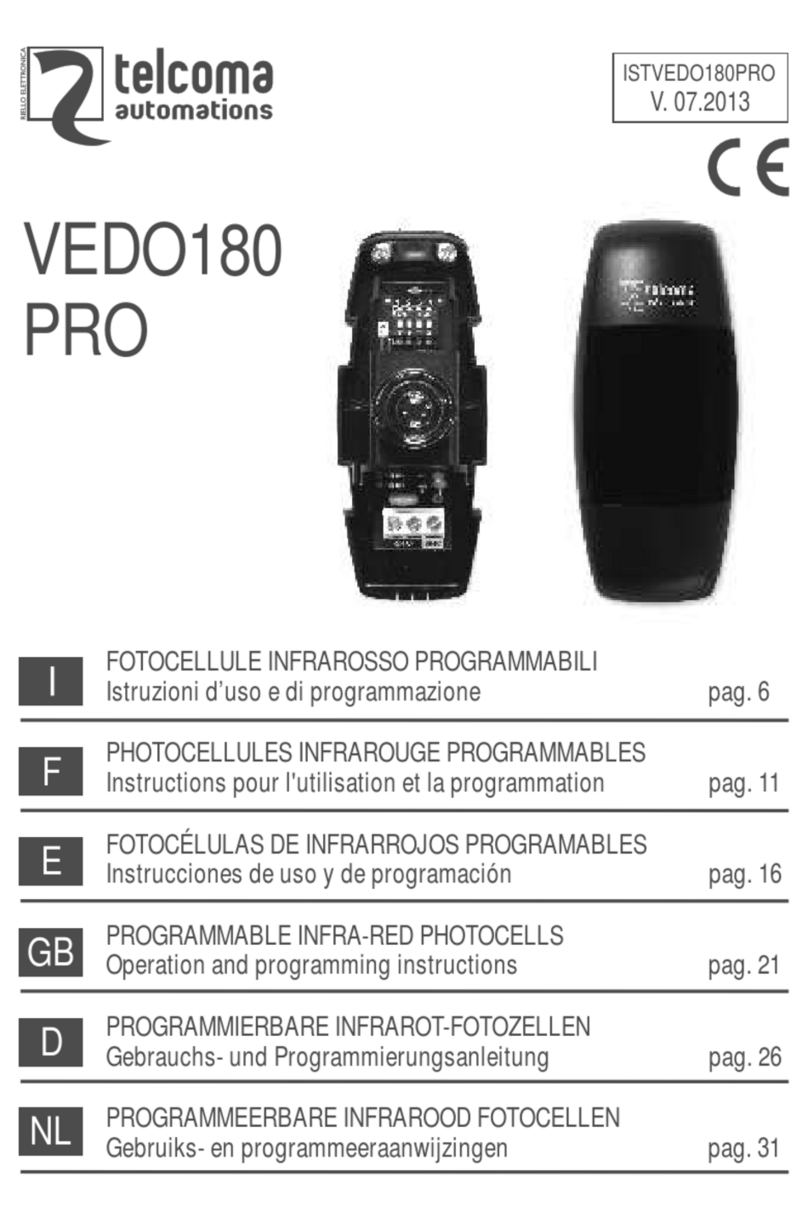Telcoma Automations VEDO180 PRO Installation manual