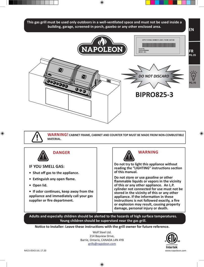 Napoleon Prestige PRO BIPRO825RBINSS-3 User manual