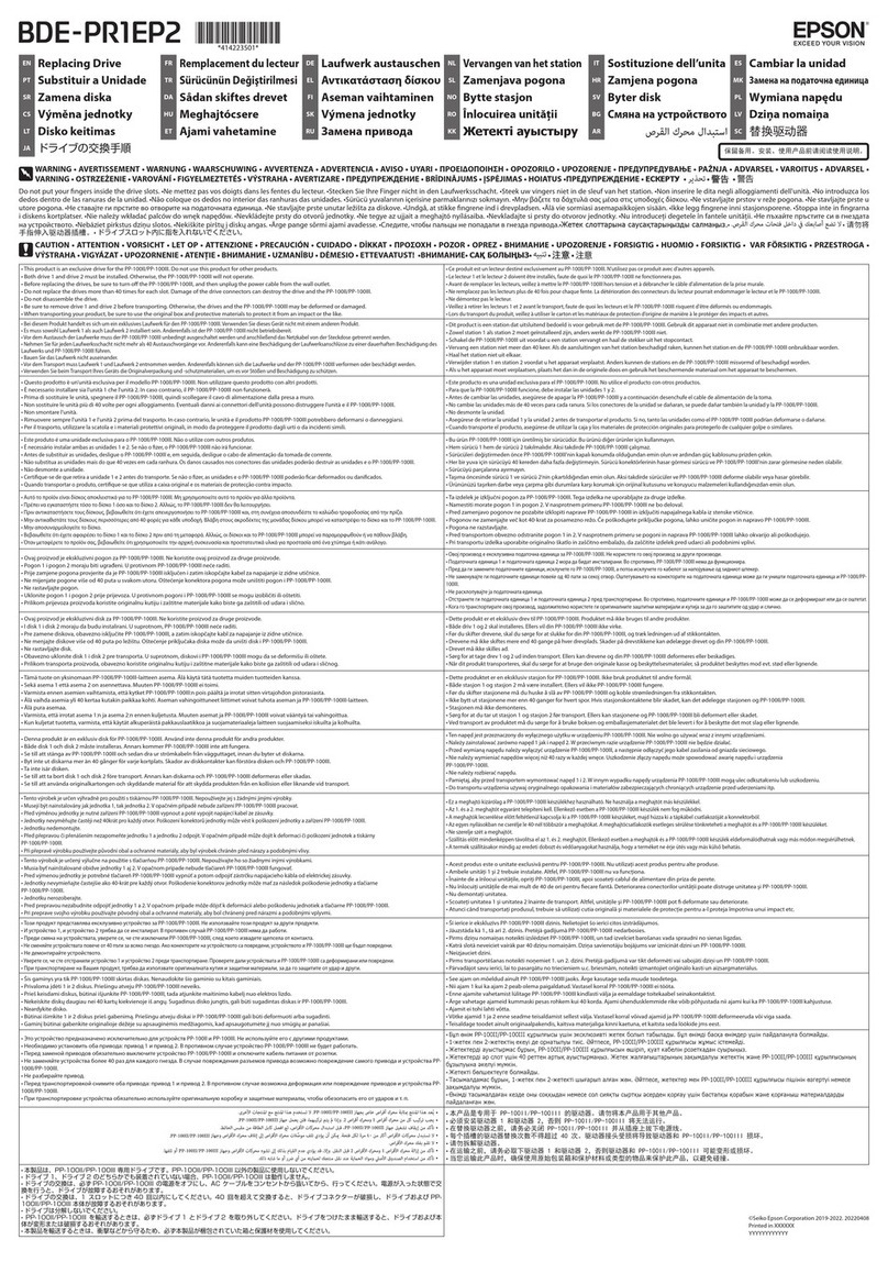 Epson BDE-PR1EP2 User manual