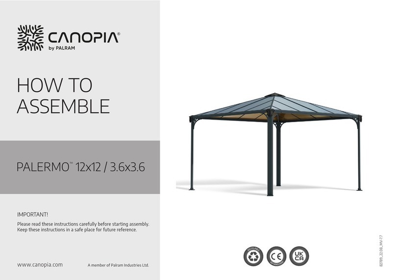 Palram CANOPIA PALERMO 12x12 / 3.6x3.6 Administrator Guide