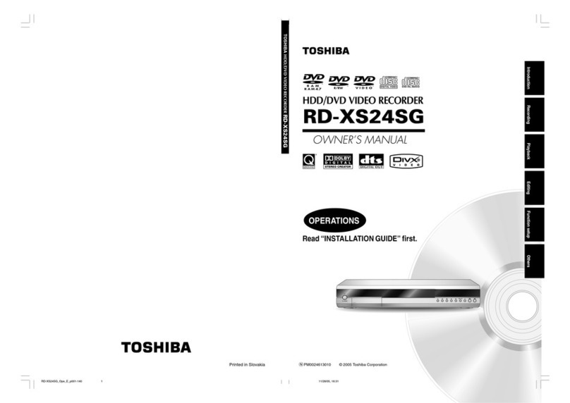 Toshiba RD-XS24SG User manual