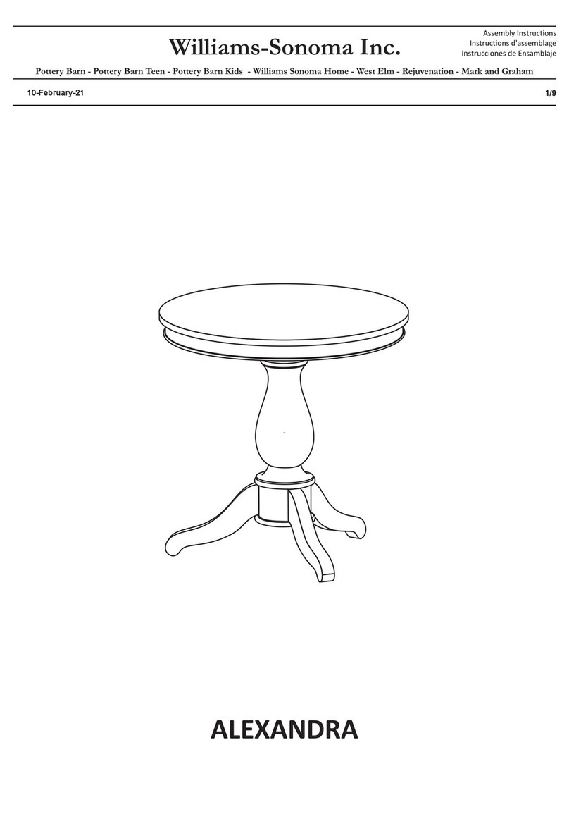 Williams-Sonoma ALEXANDRA Assembly instructions