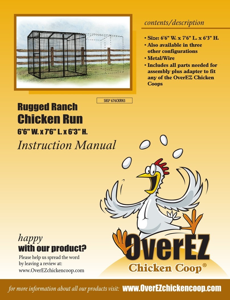 OverEZ Chicken Coop 676CKRN3 instruction manual
