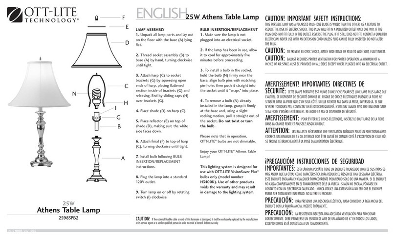 OttLite 25983PB2 quick start guide