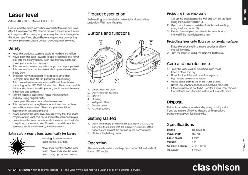 Clas Ohlson LD-LS 10 instruction manual