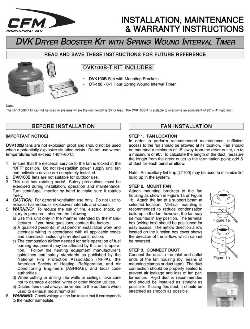 CFM DVK100B-T Installation & maintenance