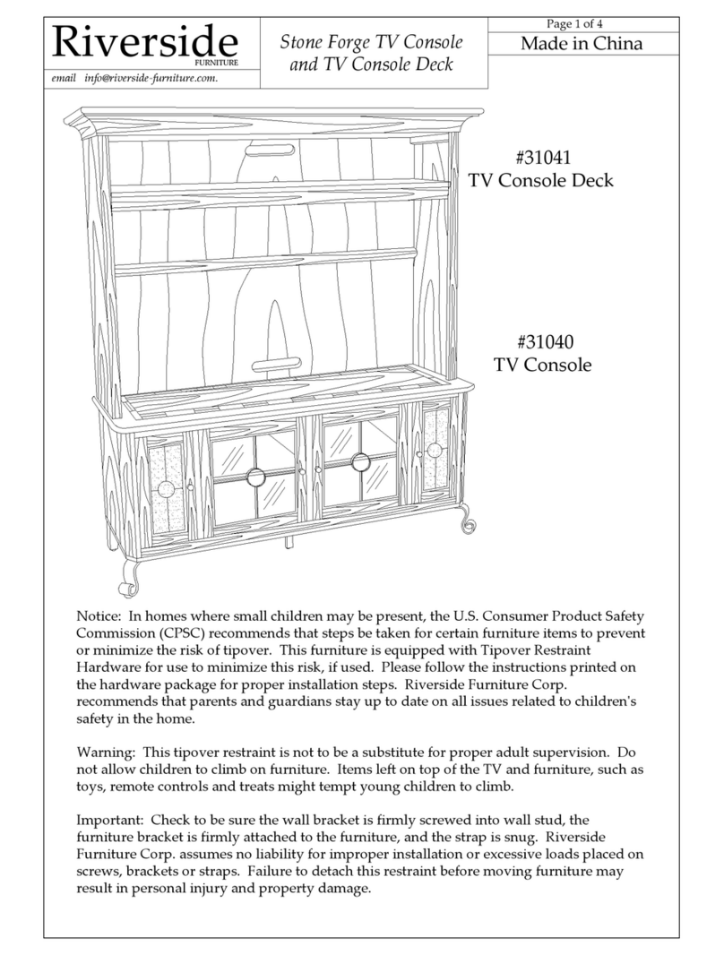 Riverside Furniture Stone Forge 31041 Assembly instructions
