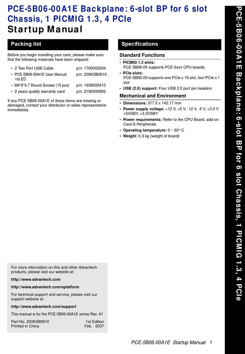 Advantech PCE-5B06-00A1E Installation and operation manual Advantech PCE-5B06-00A1E Installation and operation manual