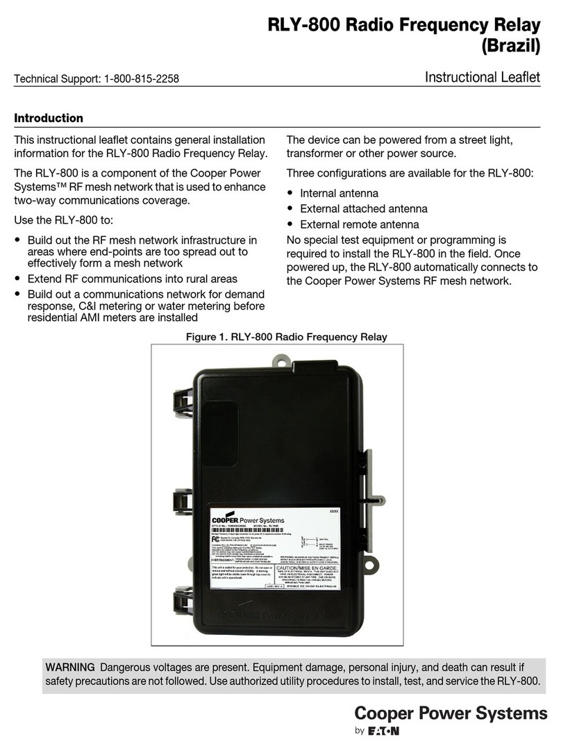 Eaton Cooper Power Systems RLY-800 Manual