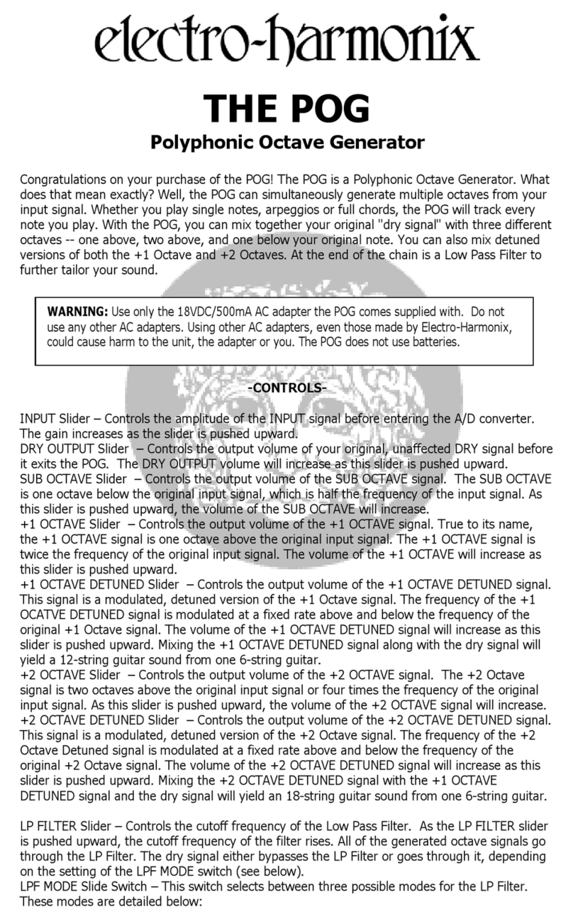 Electro-Harmonix THE POG User manual
