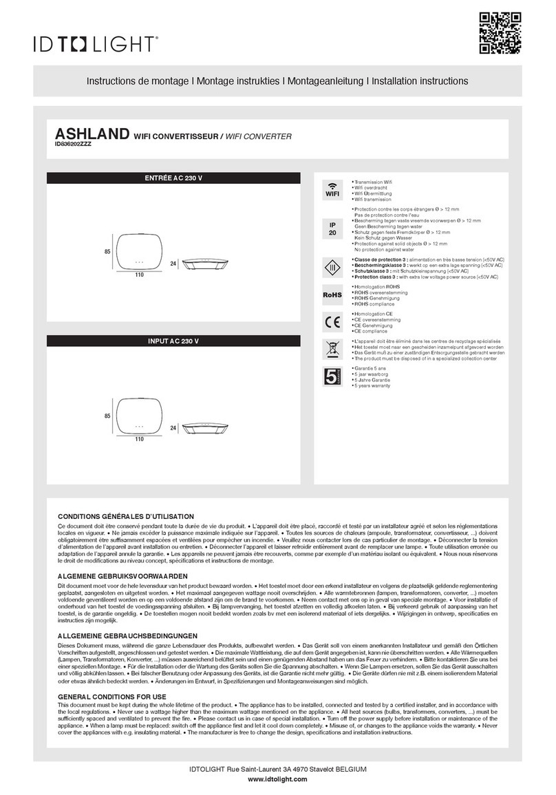 IDTOLIGHT ASHLAND installation instructions