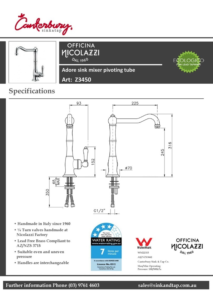 CANTERBURY Z3450 installation instructions CANTERBURY Z3450 installation instructions