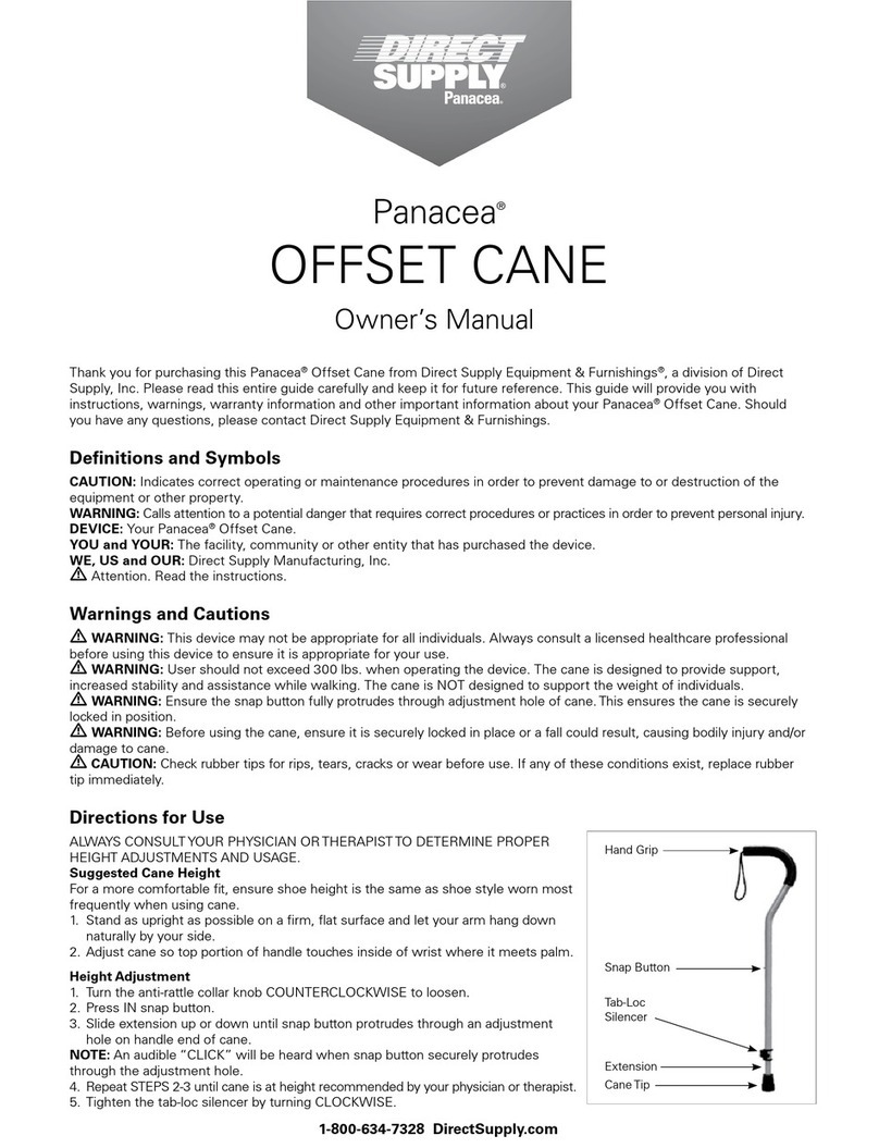 Direct Supply Panacea OFFSET CANE owner's manual