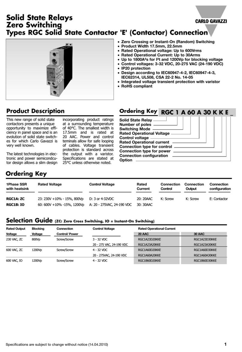 CARLO GAVAZZI RGC1A quick start guide