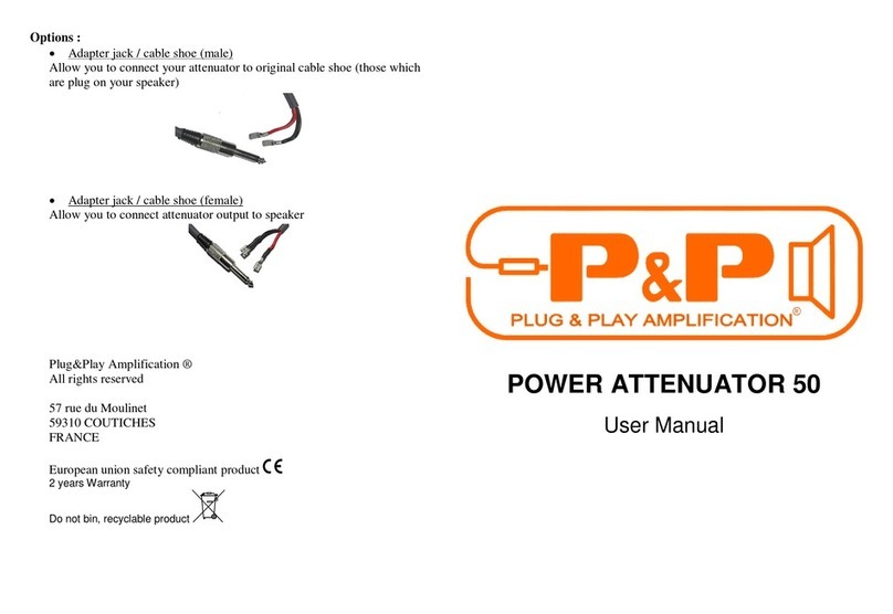 P&P POWER ATTENUATOR 50 user manual