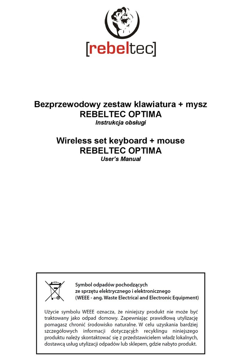 REBELTEC OPTIMA user manual