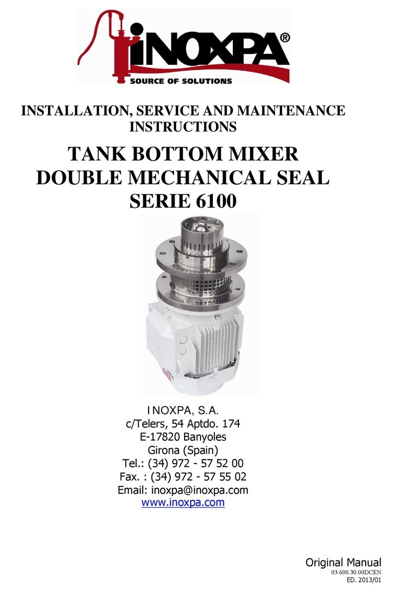 INOXPA 6100 Series Installation, service and maintenance instructions INOXPA 6100 Series Installation, service and maintenance instructions