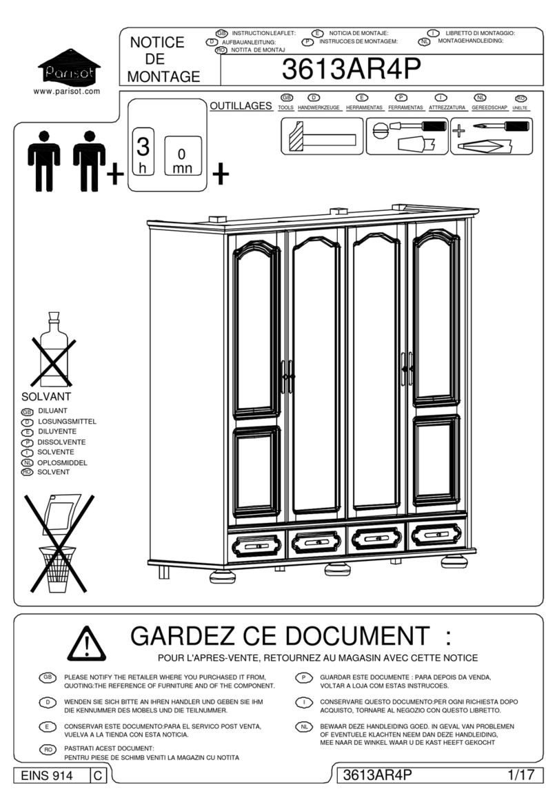 PARISOT 3613AR4P Instruction leaflet