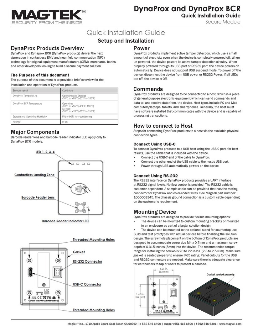 Magtek DynaProx User manual