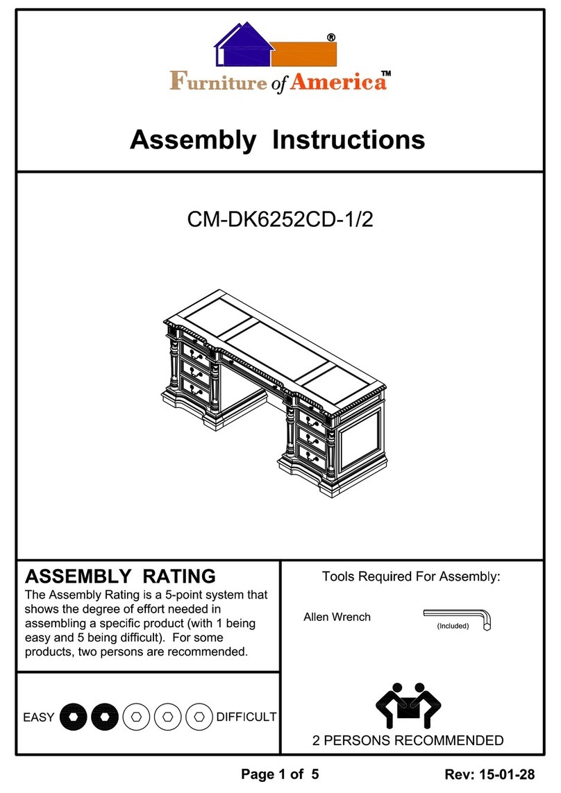 Furniture of America CM-DK6252CD-1 Assembly instructions