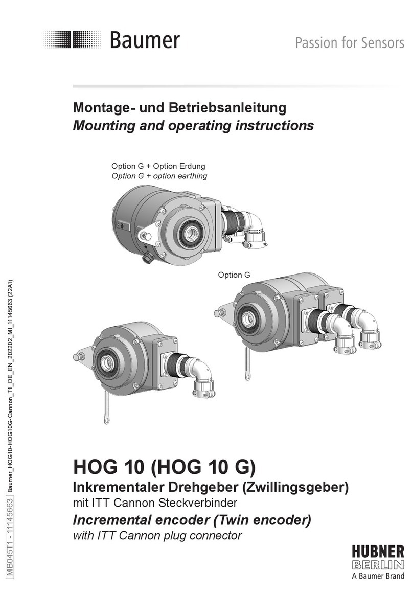 Baumer HUBNER BERLIN HOG 10 Service manual