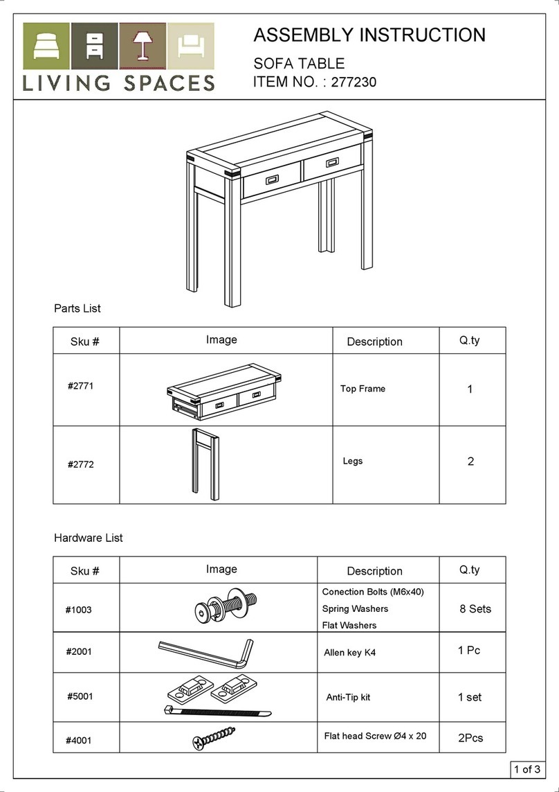 Living Spaces 277230 User manual